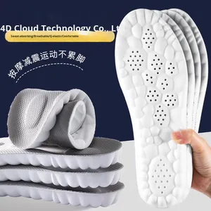 4D 클라우드 테크놀로지 PU 마사지 아치 서포트 인솔, 고탄성 충격 흡수 및 냄새 방지 스포츠 컴포트 깔창 - Product Image 3