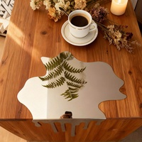 Décoration murale suspendue en fonte moderne, finition miroir, forme irrégulière, design Art Déco, durable, facile à nettoyer, pour mariage et anniversaire