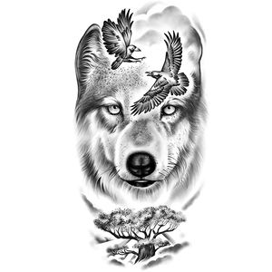 <span class=keywords><strong>Manga</strong></span> de <span class=keywords><strong>tatuaje</strong></span> temporal de medio brazo segura para la piel para hombres Diseño <span class=keywords><strong>tribal</strong></span> semipermanente impermeable - Product Image 5