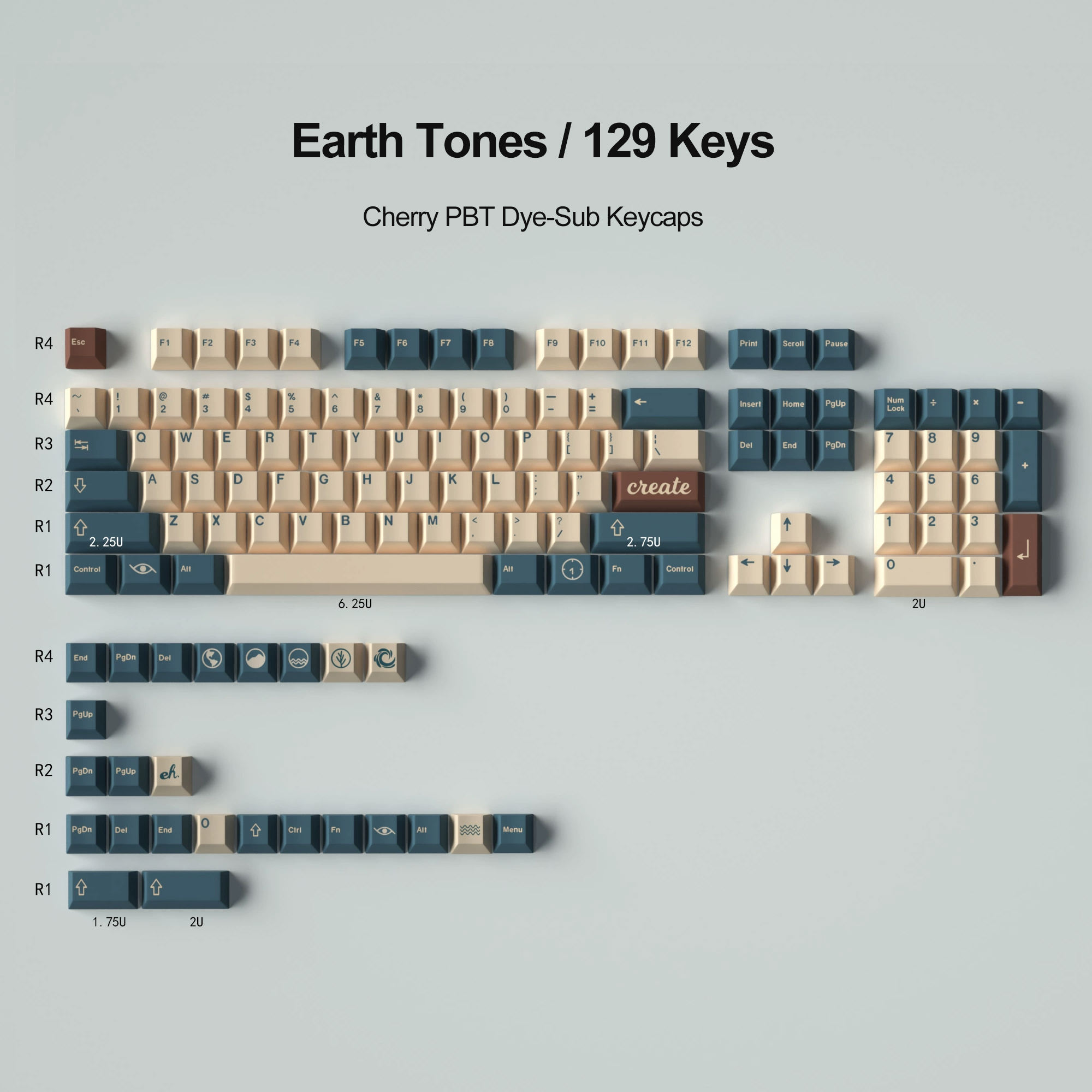 Tonalités de terre-129 clés