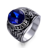 Bagues d'humeur unisexe en acier inoxydable style vintage, bagues signet personnalisées pour hommes et femmes avec diamant taille ovale pour fiançailles, fêtes et anniversaires