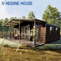 Maison conteneur à panneaux sandwich EPS, design contemporain respirant, emballage plat, extensible, utilisation 10 ans