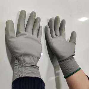 2025 Venta caliente carcasa de poliéster con guantes baratos recubiertos de Palma gris <span class=keywords><strong>PU</strong></span> - Product Image 5