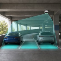 Sensor de Detección de Plazas de Estacionamiento Económico con Cámara de 4MP, Cobertura de 3 Bahías, Indicador RGB y Caja VLM AI Local para Estacionamiento Interior