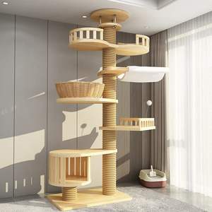 Vente en gros de produits pour animaux domestiques Grattoir en sisal en bois Arbre d'escalade pour chat Tongtian Cadre d'escalade pour chat Nid Arbre à chat - Product Image 1