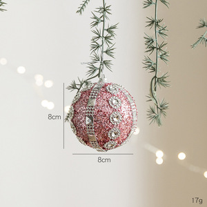 Decoraciones para Árboles de Navidad, Bolas de Navidad de Espuma Rosa de 8 cm, Adornos Colgantes para Árboles, Bolas de Navidad de Plástico - Product Image 6