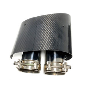 1 paire de embouts d'échappement pour <span class=keywords><strong>Audi</strong></span> A3 A4 A5 A6 A7, mise à niveau vers <span class=keywords><strong>RS3</strong></span> RS4 RS5 RS6 RS7 AK, tuyau d'échappement en fibre de carbone de haute qualité - Product Image 6