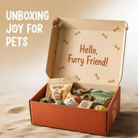 Boîte d'expédition personnalisée pour animaux de compagnie, emballage écologique pour animaux de compagnie, boîte d'abonnement pour chiens et chats, boîte en carton ondulé robuste, boîte d'expédition de marque