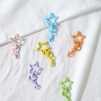 Porte-clés colorés avec mousquetons pivotants et fermoirs à ressort pour accessoires de décoration légers pour sacs DIY