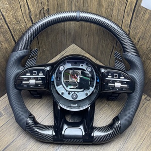 พวงมาลัยหนังคาร์บอนไฟเบอร์สำหรับ Mercedes Benz, พวงมาลัย W205 W211 W212 C253 GLC W166 W167 W292 GLS X167 - Product Image 1