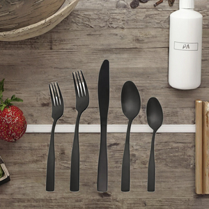 Sheeraz International C-05 Stainless Steel Mirror Polish Modern Cutlery Flatware <b>Set</b> for Party Use 5 Knives Spoons <b>Tea</b> Spoon - Product Image 3
