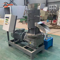 Presse à granulés à matrice plate pour sciure de bois, biomasse, paille et herbe, 400 kg/h, avec moteur et engrenage 380 V, pour la fabrication de granulés de bois et d'aliments pour animaux