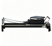 Reformer de Pilates en aluminium de niveau commercial, équipement de studio de yoga pour le remodelage corporel et l'entraînement du tronc