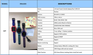 Montre connectée Android Q19 pour enfants, 4G GPS, double carte SIM, écran OLED, appel vidéo SOS, suivi d'activité, paiement, étanche, en caoutchouc et plastique, fonction réponse - Product Image 2