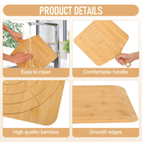 Support à pizza multicouche en bois, planches à découper à pizza en bambou antiadhésives, support pour spatule à pizza pour le rangement et la cuisson