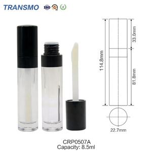 Tubes de brillant à lèvres de Noël de qualité supérieure, fournisseurs de tubes de brillant à lèvres personnalisés, tubes de brillant à lèvres vides ronds de 8,5 ml avec pinceau, couleur nude personnalisée - Product Image 2
