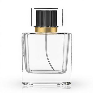 Paquete de 2 Botellas de Perfume Cuadradas de Vidrio Recargables de 50 ml/1.7 oz, <span class=keywords><strong>Atomizador</strong></span> de Viaje Vacío para Mujeres y Hombres - Product Image 1