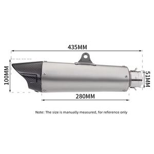 Tubo de Escape para Motocicleta de Acero Inoxidable, Estilo Cola de Tiburón, Universal para NINJA400 R3 <span class=keywords><strong>MT</strong></span> <span class=keywords><strong>15</strong></span> 450SR C27 - Product Image 2