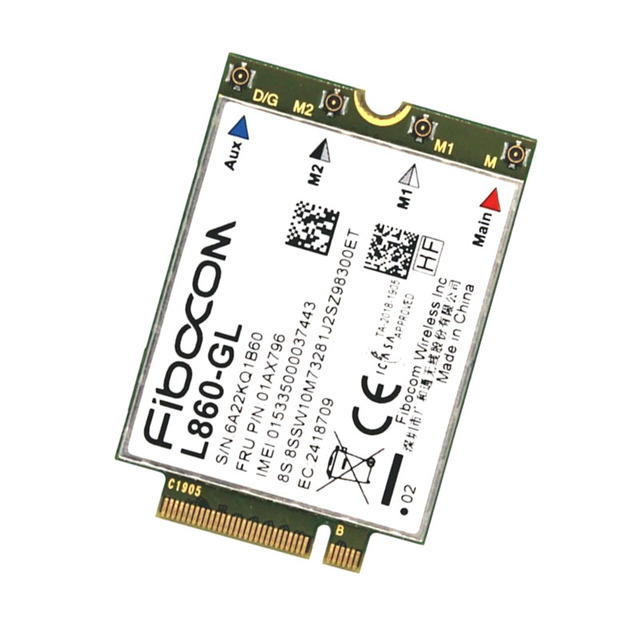 Fibocom L860-GL M.2 MIMO Card 4G LTE Wireless WWAN Module for IBM for Lenovo ThinkPad X1 Carbon 7th Gen X1 Yoga 4th Gen P43s Lap