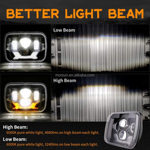 Proyector de Faros LED Cuadrados de 5x7 Pulgadas con Certificación Emark <span class=keywords><strong>DOT</strong></span> para Modelos Jeep, con Lámpara LED de Haz Sellado Alto/Bajo de 7x6, Accesorios de Iluminación, 2 Piezas - Product Image 4