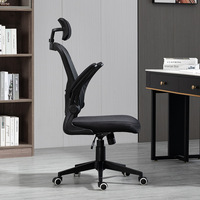 Chaise de bureau exécutive confortable et élégante en maille avec appui-tête réglable, design ergonomique pour usage domestique ou professionnel, style moderne