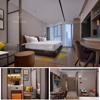 Luxuriöses Fünf-Sterne-Hotel Schlafzimmer-Möbelset King-Queen-Hotelbetten Moderne Schlafzimmer-Sets Maßgefertigte Hotelmöbel für Gewerbliche Nutzung
