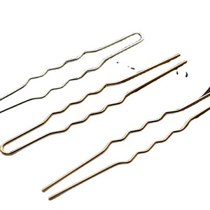 Copper U-Shaped Wave Hair <b>Clip</b> 1.5*95MM Gold <b>Silver</b> Plated Hairpin For Updo DIY Jewelry Accessories - Product Image 5