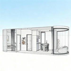 บ้านสำเร็จรูปหรูหราสะดวกสบายสไตล์แคปซูลอวกาศ ดีไซน์กะทัดรัดแบบโมดูลาร์ ขนาด 30 ตร.ม. - Product Image 5