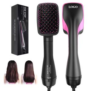 Brosse coiffante professionnelle à air chaud, brosse plate lissante, brosse sèche-cheveux anti-frisottis 1000W, brosse bouclante - Product Image 3