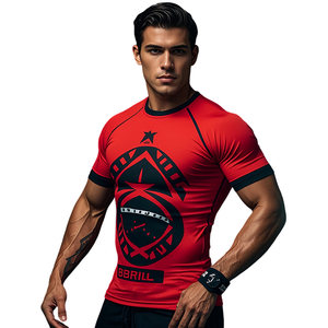 Rashguard MMA personnalisé pour hommes, logo personnalisé, Rashguard de grappling sans kimono, uniformes de Jiu Jitsu BJJ, maillots de compression unisexes - Product Image 1