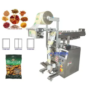 Máquina envasadora de alimentos de bolsitas de acero inoxidable de alta productividad con un peso de 0,5-2kg de nueces/frutas secas/patatas fritas