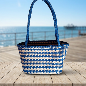 Leather Woven Veg <b>Medium</b> Bags Women's <b>Handbag</b> Lightweight Large Capacity Open Top Casual for Daily Travel & Beach Use - Product Image 3