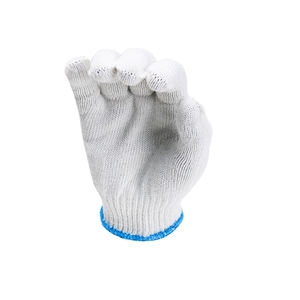 Alta calidad barato hombres mujeres tejido Protección Laboral jardinería seguridad blanco algodón mano trabajo guantes - Product Image 2