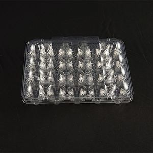 Customized Logo 20 Cells 100% Recyclable Transparent Disposable Split Egg Carton for Supermarket Free Samples - Product Image 1