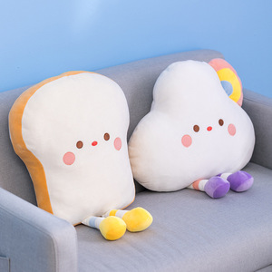 Muñeco de peluche bordado de estrella de pan de nube larga japonesa bonita, oso perezoso con almohada para dormir, juguete para aliviar el estrés relleno de algodón PP - Product Image 4