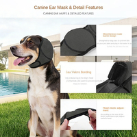 Cache-oreilles imperméables en polyester pour chien, réduction du bruit, pour la tranquillité, empêchant la peur, motif solide de Noël, ensoleillé
