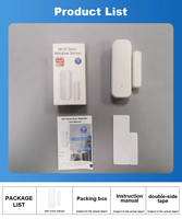 Détecteur d'ouverture/fermeture de porte intelligent WALE Tuya WiFi à piles, compatible avec l'application Smartlife, notifications, compatible Alexa, pour hôtel