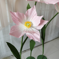 Grande rose en papier faite à la main, fleur artificielle en papier pour la décoration de mariage et de fête