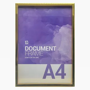 set mixed full size PVC gold diploma framed photos Award Degree Frame cheap plastic poster frame a4 photoframe