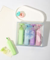 Ensemble de surligneurs fluorescents à pointe oblique 6 couleurs vives pour le bureau et l'école – Vente en gros