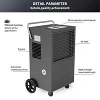 Déshumidificateur industriel portable électrique WETWELLS 156L/D pour entrepôt et serre