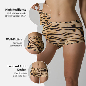 SK1218 Nuovi Boxer da Donna Stile Leopardato Ultra Elasticizzati a Vita Alta, Slip Boxer Super Morbidi da Donna - Product Image 2