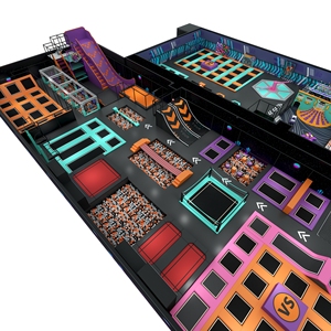 Thương mại sân chơi trong nhà Pro Augustine PVC <span class=keywords><strong>Trampoline</strong></span> công viên núi lửa leo núi Ninja khóa học hiệu suất khu vực tương tác - Product Image 2