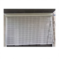 Porte à enroulement en aluminium perforé, grille de sécurité ventilée antivol, devanture de magasin commerciale certifiée CE