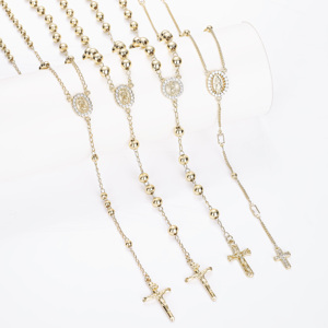 Vòng cổ Mặt dây chuyền Thánh Giuda Đức Mẹ Maria mạ vàng 14k, trang sức mạ vàng cao cấp bán buôn CM Jewelry, khuyến mãi nóng - Product Image 1