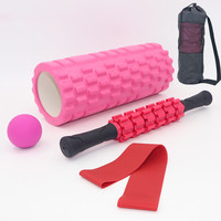 Vente en gros de bâton de rouleau de massage musculaire 6 en 1 Yoga de silicone petite boule de Fascia bande de résistance rouleau en mousse ensemble de boule de rouleau de massage