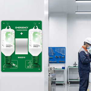 Estación <span class=keywords><strong>de</strong></span> Lavado <span class=keywords><strong>de</strong></span> Ojos Personalizada Montada en la <span class=keywords><strong>Pared</strong></span> con Solución Isotónica Estéril para Talleres CNC - Product Image 1
