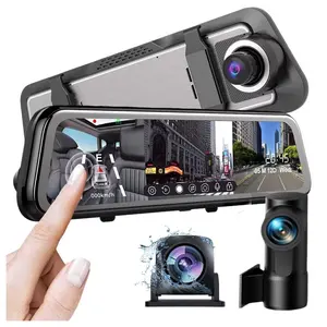 Nieuwe 9.66 Inch Rij Recorder Backup Camera 3 Weg 1440P Full Hd Slimme Achteruitkijkspiegel Voor Auto 'S Achteruitkijkcamera 2K Dash Cam