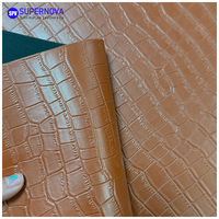 Cuir PU gaufré crocodile gravable au laser – Matériau de gravure laser en gros pour portefeuilles et porte-cartes – Logo personnalisé