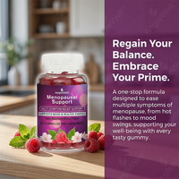 Aegelwell Menopauze Ondersteunende Gummies Menopauze Supplementen voor Vrouwen met Zwarte Cohosh & L-Theanine tegen Hete Vlammen, Nachtelijk Zweten